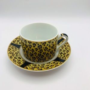LYNN CHASE AMAZON JAGUAR CUP & SAUCER.NWOT
